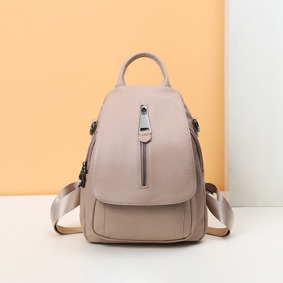 Mochila Antirrobo para Mujer de Cuero con Múltiples Compartimentos