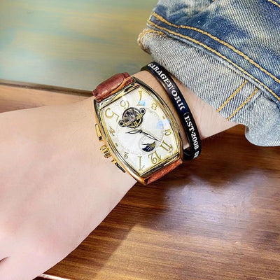 Reloj de Pulsera Tonneau Hueco Impermeable para Hombre - Image 4