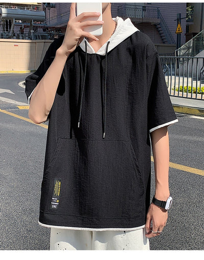 Camisa Casual Holgada de Dos Piezas para Hombre - Image 13