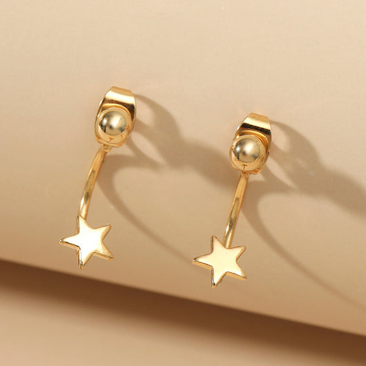 Aretes Gancho Estrella Personalidad Fashion