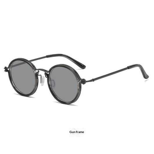 Gafas de Sol Redondas Punk Metal para Hombre - Image 9