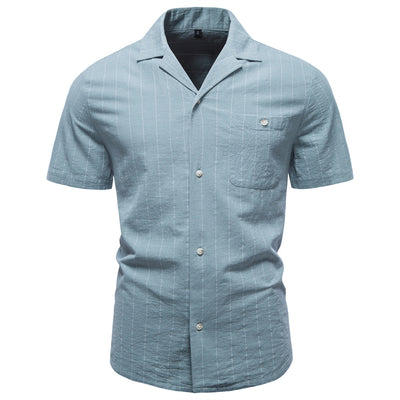 Camisa Cubana de Rayas en Algodón para Hombre - Image 12