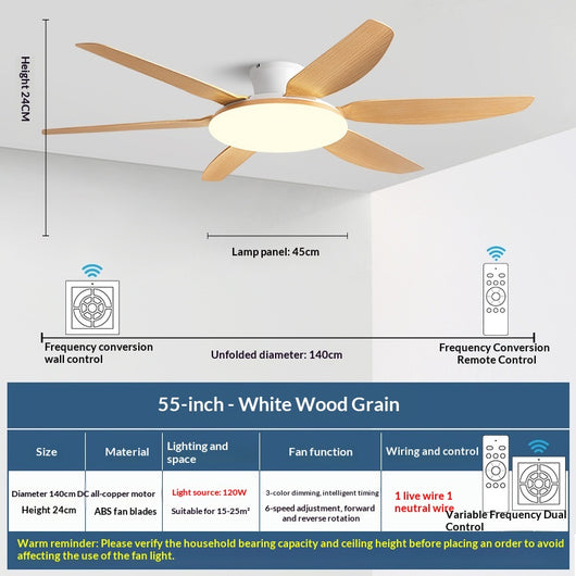 Ventilador de Techo con Luz LED para Sala y Comedor - Image 14