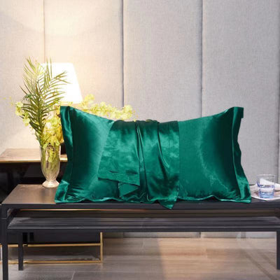 Funda de Almohada en Seda de Hielo Simple para el Hogar - Image 34