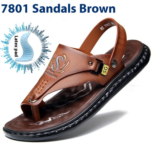 Sandalias Tipo Flip Flop para Hombre con Suela Blanda de Látex - Image 8