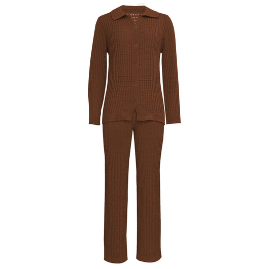 Traje de Pantalón Recto y Camisa Lisa - Conjunto Elegante y Versátil - Image 6