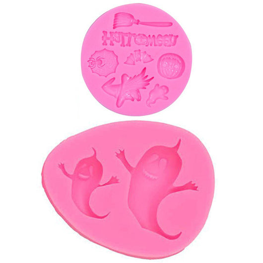 Molde de Silicona para Decoración de Pasteles Halloween Telaraña Calabaza Murciélago - Image 10