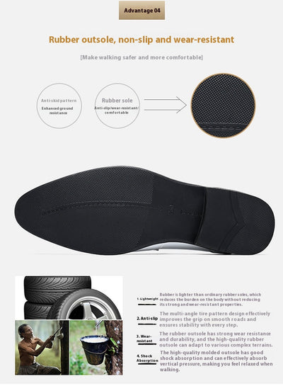 Zapatos Casuales de Cuero para Hombre Estilo Británico Clásico con Punta Afilada - Image 12