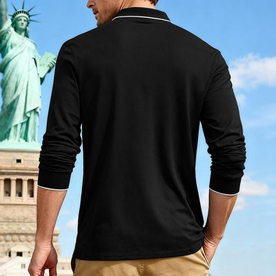 Polo Jacquard de Manga Larga Secado Rápido para Hombre - Image 20