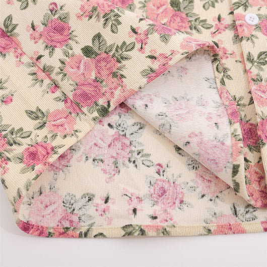 Cardigan Holgado con Estampado Floral y Solapas Contraste - Image 5