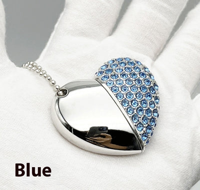 Memoria USB Corazón con Incrustaciones de Moda - Image 19