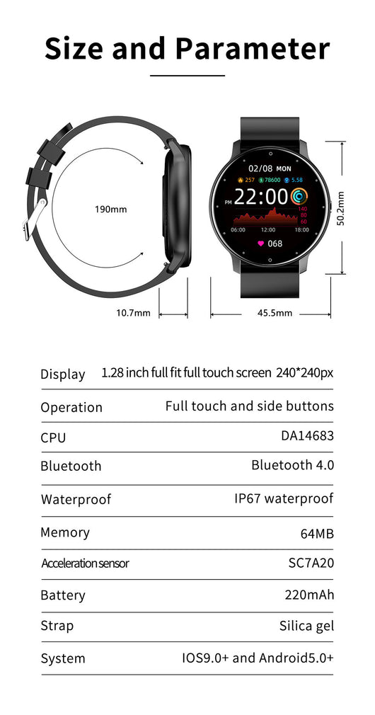 Reloj Inteligente Unisex con Monitor de Presión Arterial y Oxígeno - Image 11