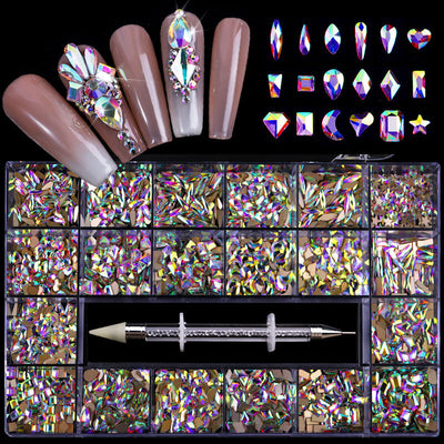 Set de Cristales y Strass para Uñas en Caja de 21 Compartimentos - Image 29