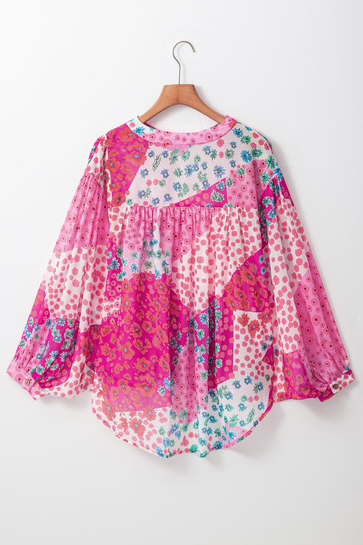 Camisa Suelta de Manga Larga con Combinación de Colores - Image 9