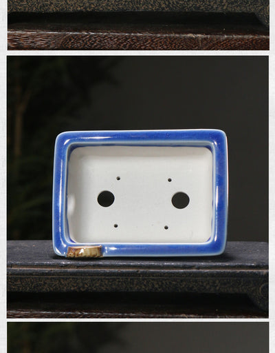 Maceta Rectangular de Cerámica Zisha con Flores Pintadas - Image 11