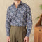 Camisa Estampada de Algodón Manga Larga Estilo Retro Primavera Verano