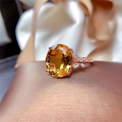 Anillo de Cuarzo Citrino Natural - Diseño Elegante y Energético - Image 10