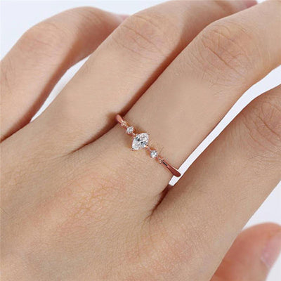 Anillo de Diamante Ojo de Caballo Chapado en Oro Rosado para Mujer - Image 11