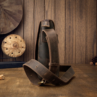 Bolso de Cuero Vintage para Hombre - Estilo Retro Casual - Image 11