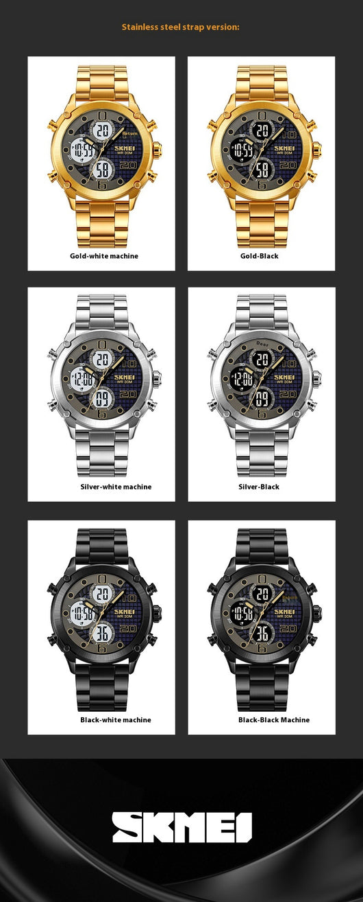 Reloj Deportivo Hombre Doble Movimiento Electrónico Multifuncional - Image 23