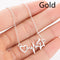 Pet Dog Footprints Paw Necklace Necklaces Heart Dorado 2