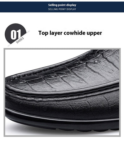 Zapatos de Cuero Casual con Punta Redonda y Textura Grabada - Image 14