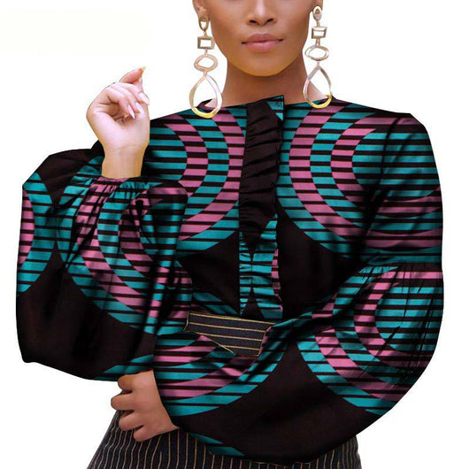 Blusa de Algodón con Mangas Abullonadas y Acabado Encerado - Image 8