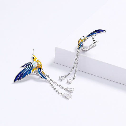 Aretes Colibrí Resina Epoxi Estilo Country - Diseño Animal para Mujer - Image 8