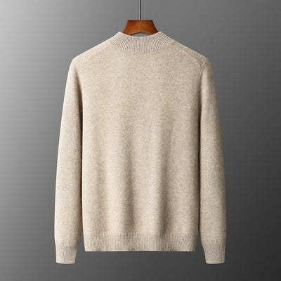 Cardigan de Lana para Hombre con Cuello Alto y Cierre de Cremallera - Image 3