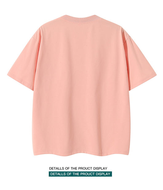 Moss green short-sleeve cotton t-shirt with a crew neck and a relaxed, oversized fit. - Image 29