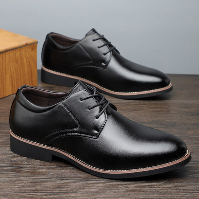 Zapatos Formales de Cuero Negro para Hombre Talla Grande - Image 4