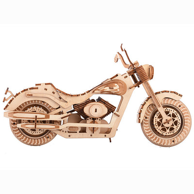 Puzzle 3D Moto de Madera - Maqueta Educativa y Divertida - Image 2