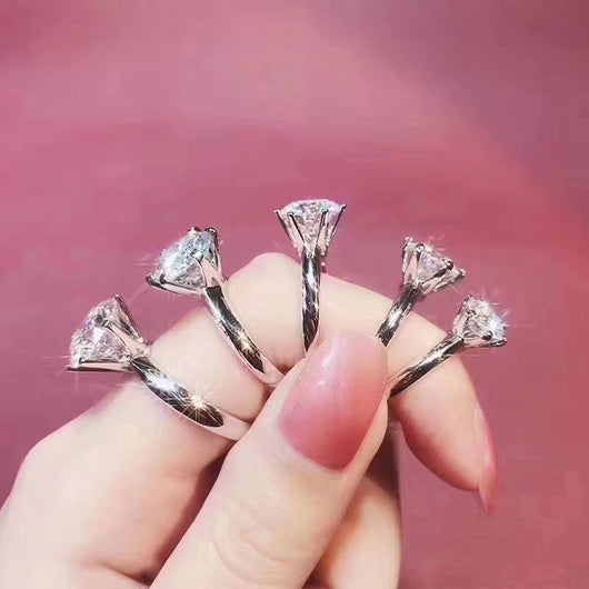 Anillo de Moissanita Plateado para Mujer - Brillo de Diamante Eterno - Image 7