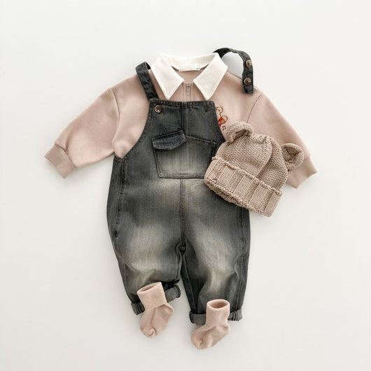 Jeans Retro de Una Pieza para Niños y Niñas - Comodidad Casual - Image 9
