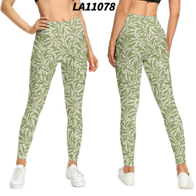 Medias de Talle Alto con Estampado Floral y Levantador de Glúteos - Image 6