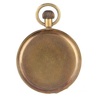 Reloj de Bolsillo Manual Grande con Números Romanos en Latón Descubierto - Image 6