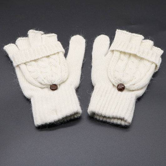 Guantes de Lana Convertibles con Mitones Ajustables para Hombre y Mujer - Image 6