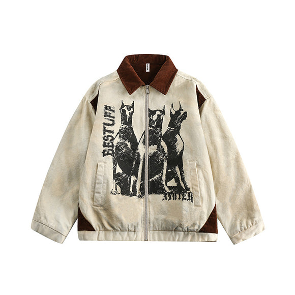Chaqueta Acolchada Estilo Retro Industrial para Parejas - Algodón Casual Unisex