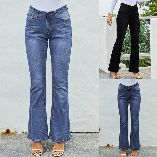 Pantalones Anchos Cintura Alta Rotos Efecto Desgastado - Image 10