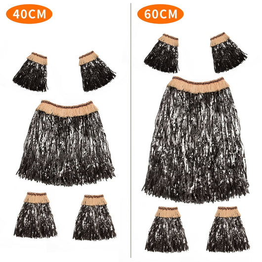 Traje Hawaiano Falda de Paja para Fiestas Tropicales - Image 6
