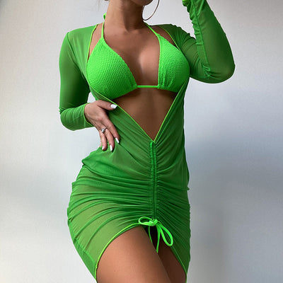 Traje de Baño Tripartita Liso para Mujer - Image 6