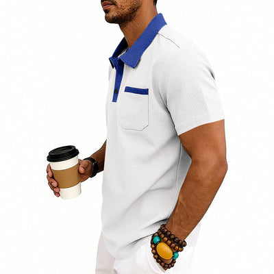 Polo Holgado de Punto Waffle para Hombre - Manga Corta - Image 26