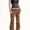 Pantalón Cargo Marrón Retro Hot Girl para Mujer