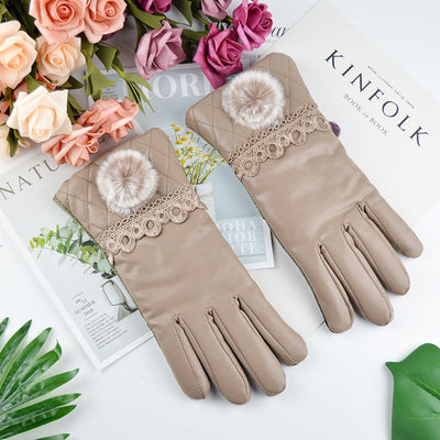 Guantes de Cuero Cálidos con Pantalla Táctil y Protección Antiviento - Image 14