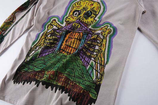 Remera Manga Larga Calavera Street Graffiti Coconut - Image 18