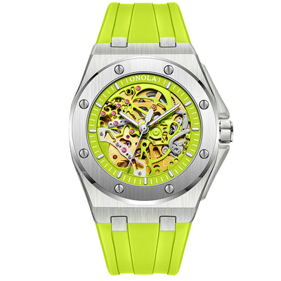 Reloj Automático para Hombre con Correa de Silicona Resistente al Agua - Image 8