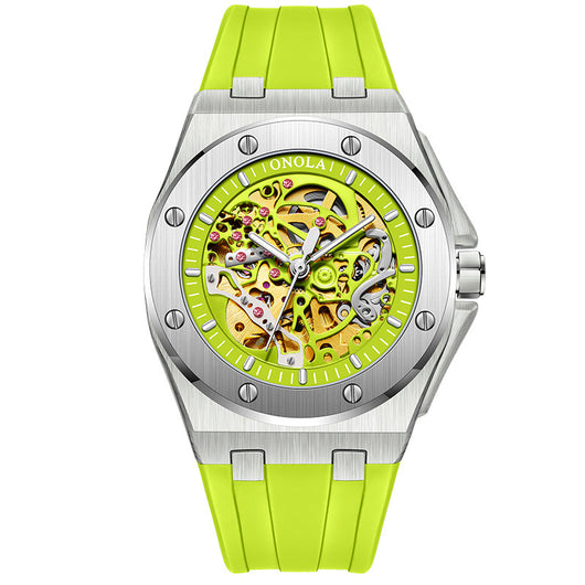 Reloj Automático para Hombre con Correa de Silicona Resistente al Agua - Image 8