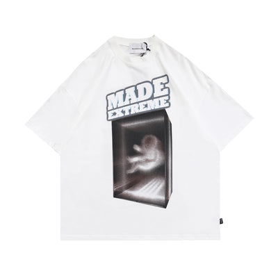 Camiseta Suelta Negra Estampada de Manga Corta - Estilo Verano - Image 15
