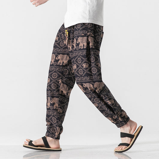 Pantalones Casuales Retro con Hebilla para Hombre - Image 2