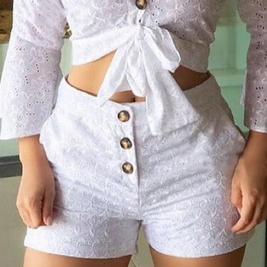 Blusa Larga con Mangas Acampanadas y Shorts a Juego - Image 8